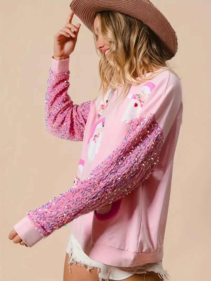 Sequins Santa Sweater