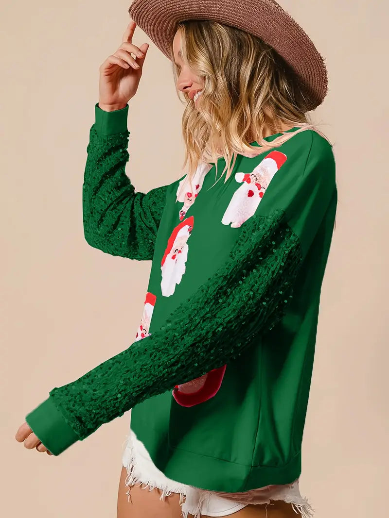 Sequins Santa Sweater