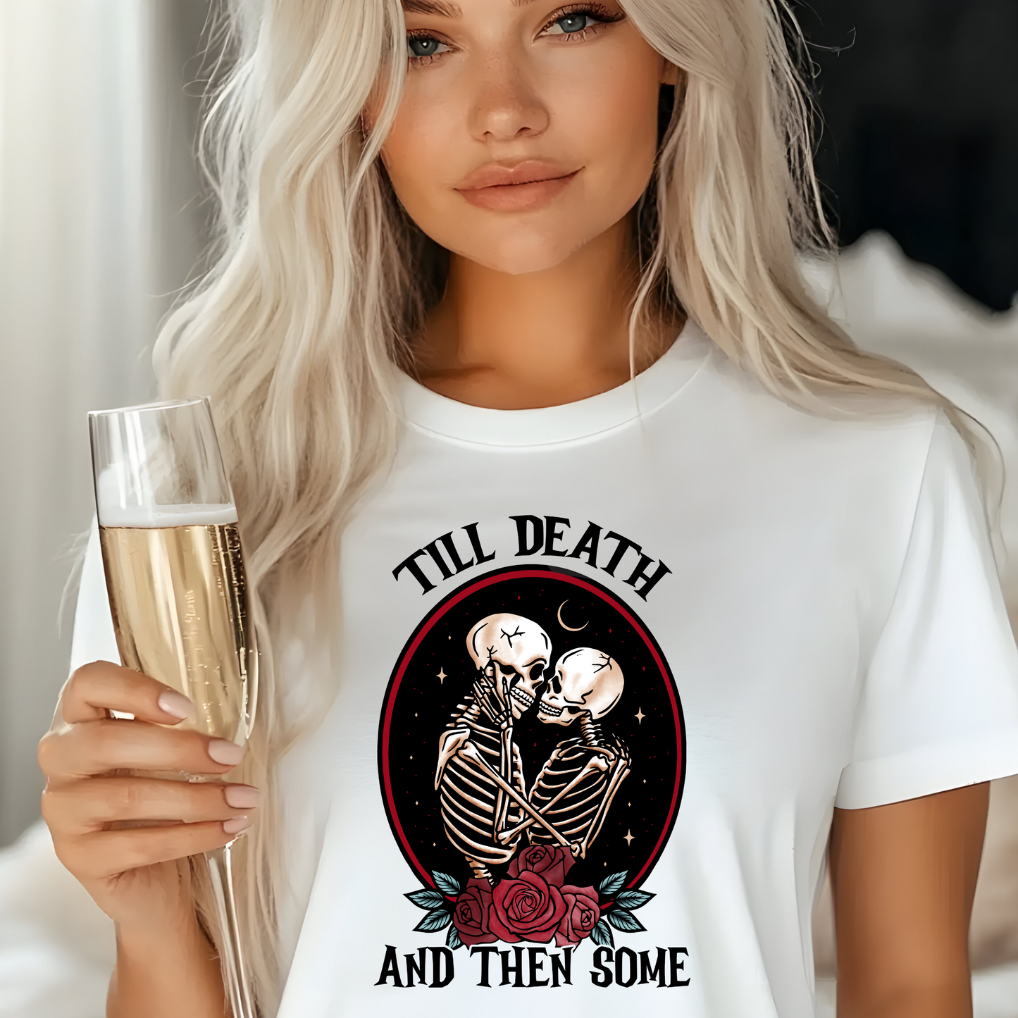 "Till Death And Then Some" Skeleton Graphic Tee