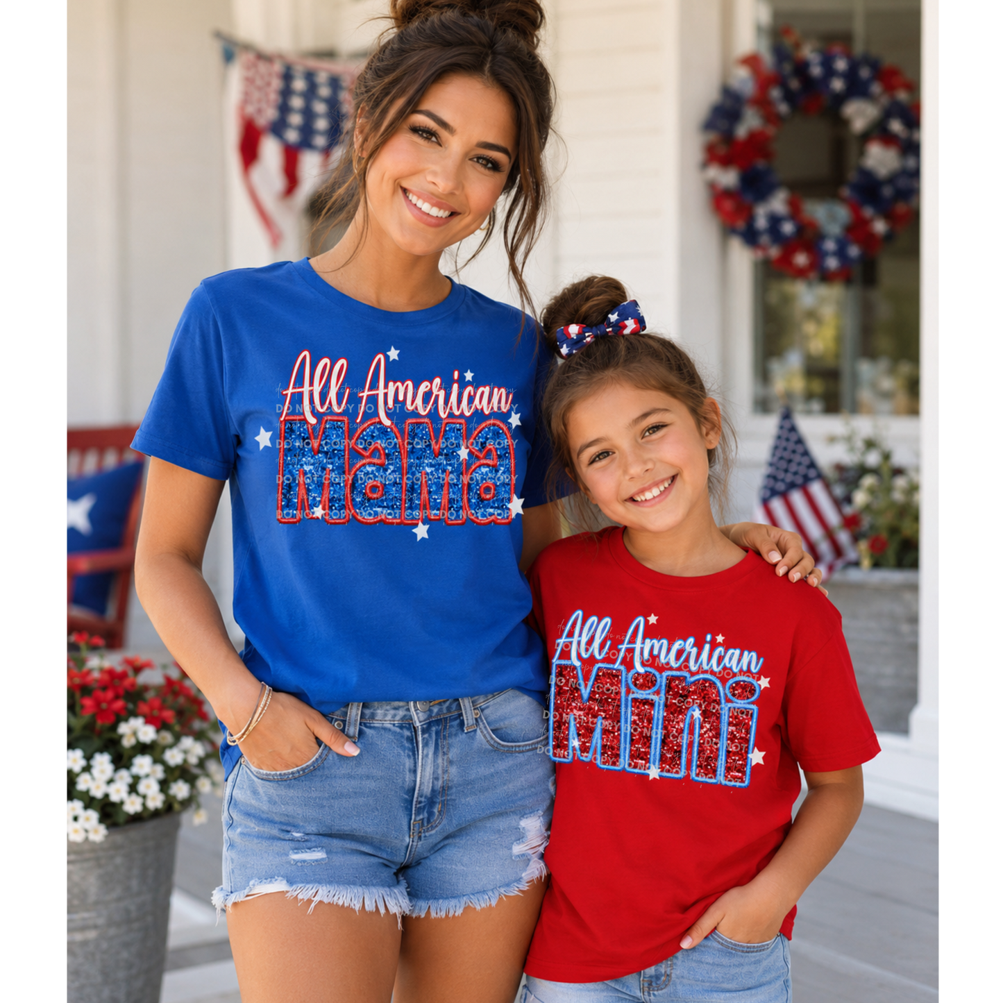 All American Mama & Mini Matching Patriotic Graphic Tees