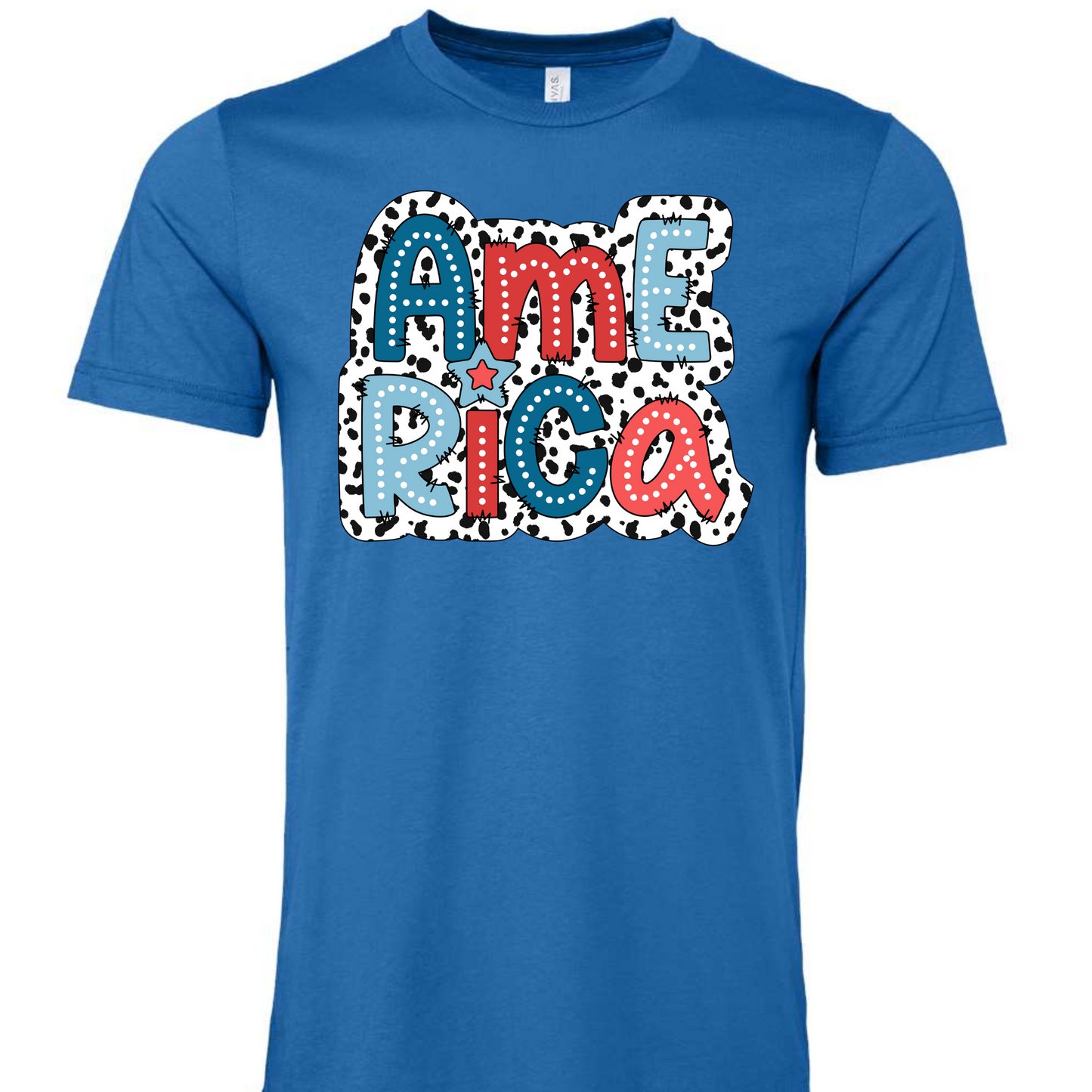 Dalmatian Dot America Tee – Playful Patriotic Style