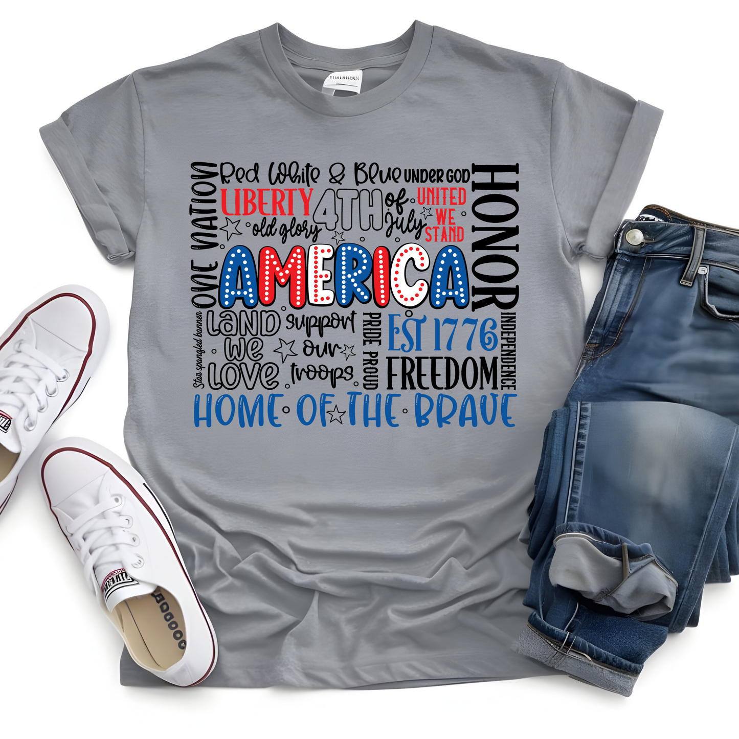 America Collage Tee
