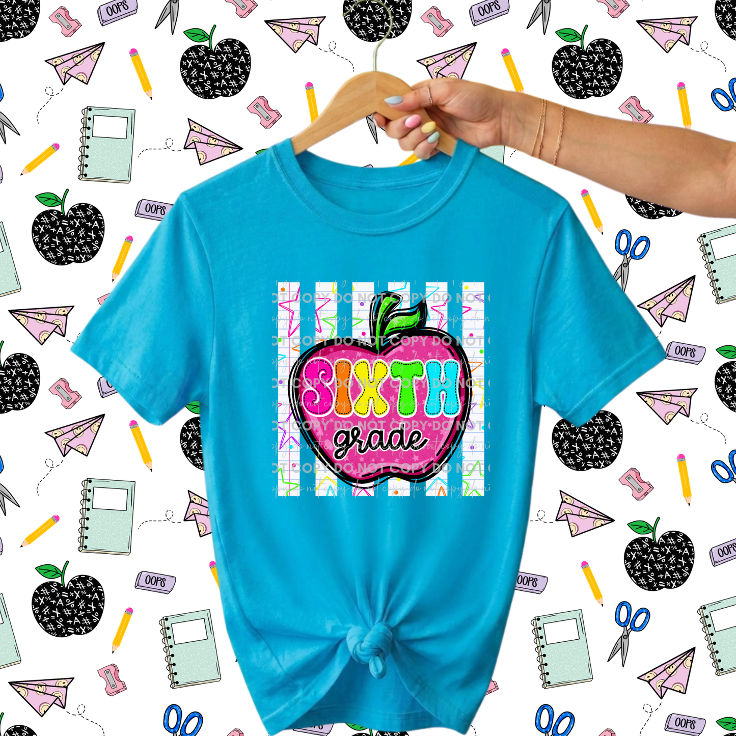 Bright Apple Doodle Grades Youth T-Shirt
