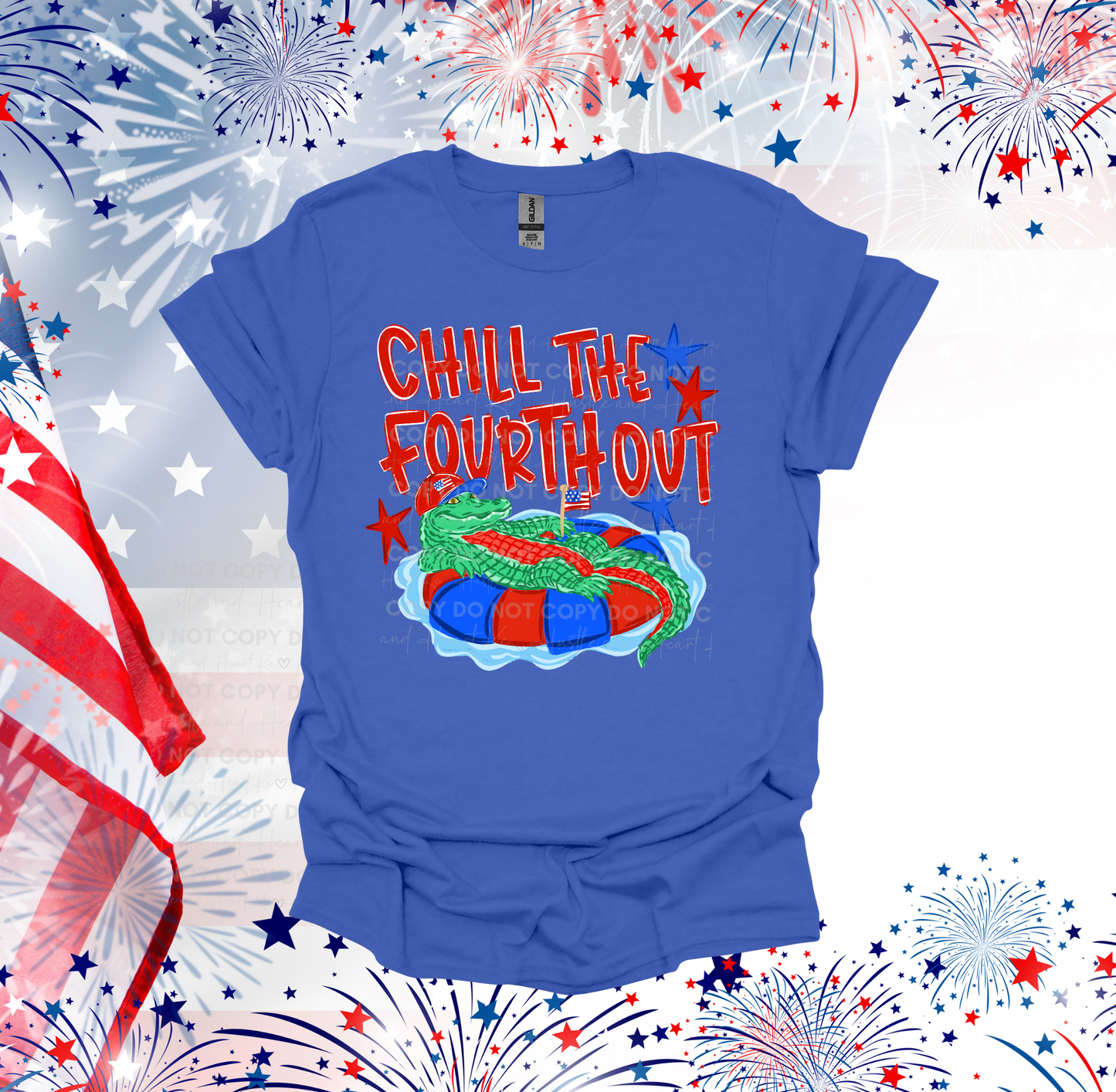 Chill The Fourth Out Alligator Patriotic Shirt | Comfort Colors® 4th of July Tee