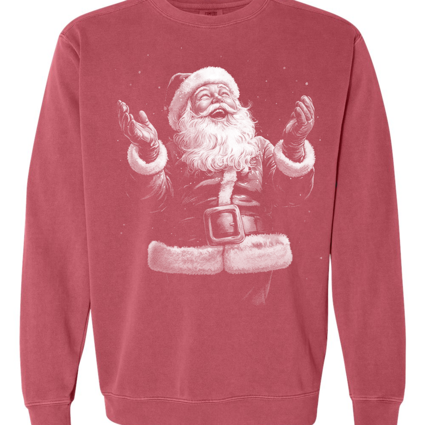 Vintage Joyful Santa Sweatshirt – Retro Christmas Crewneck
