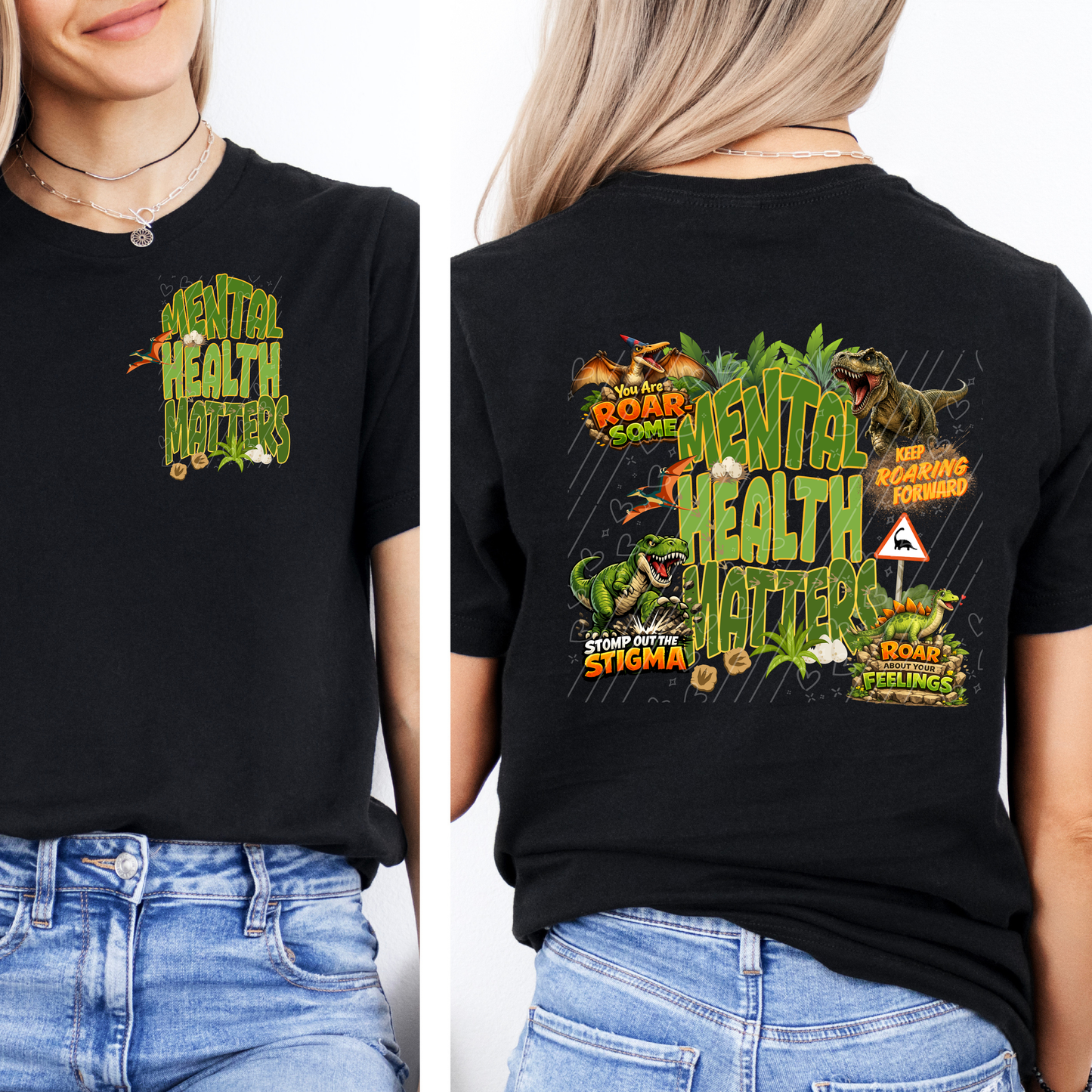 Mental Health Matters Dinosaur Graphic Tee