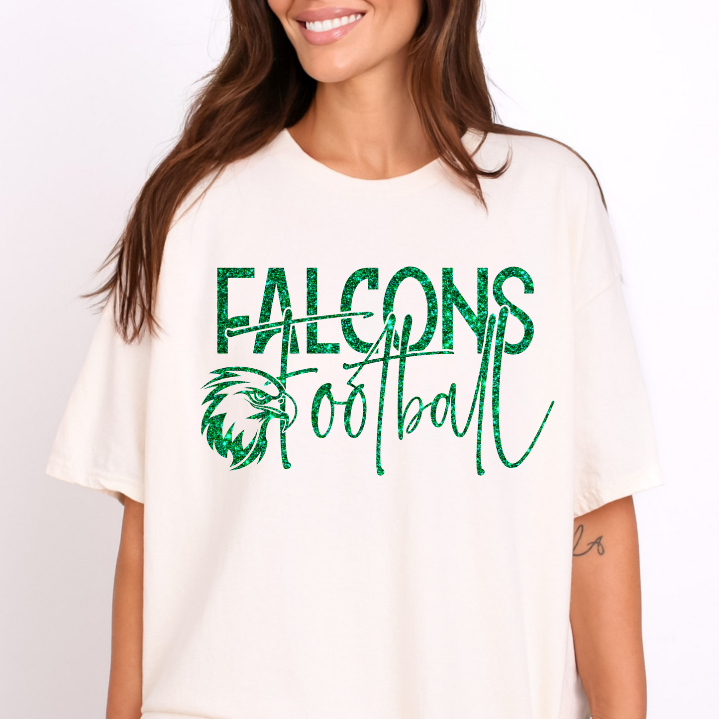 Falcons Football Faux Glitter