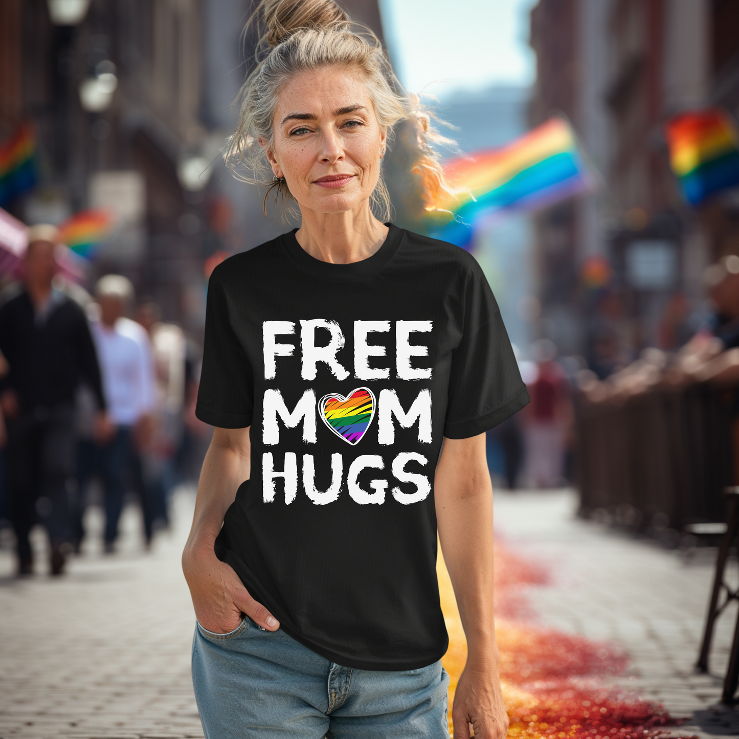 Free Mom Hugs Tee – Pride Edition