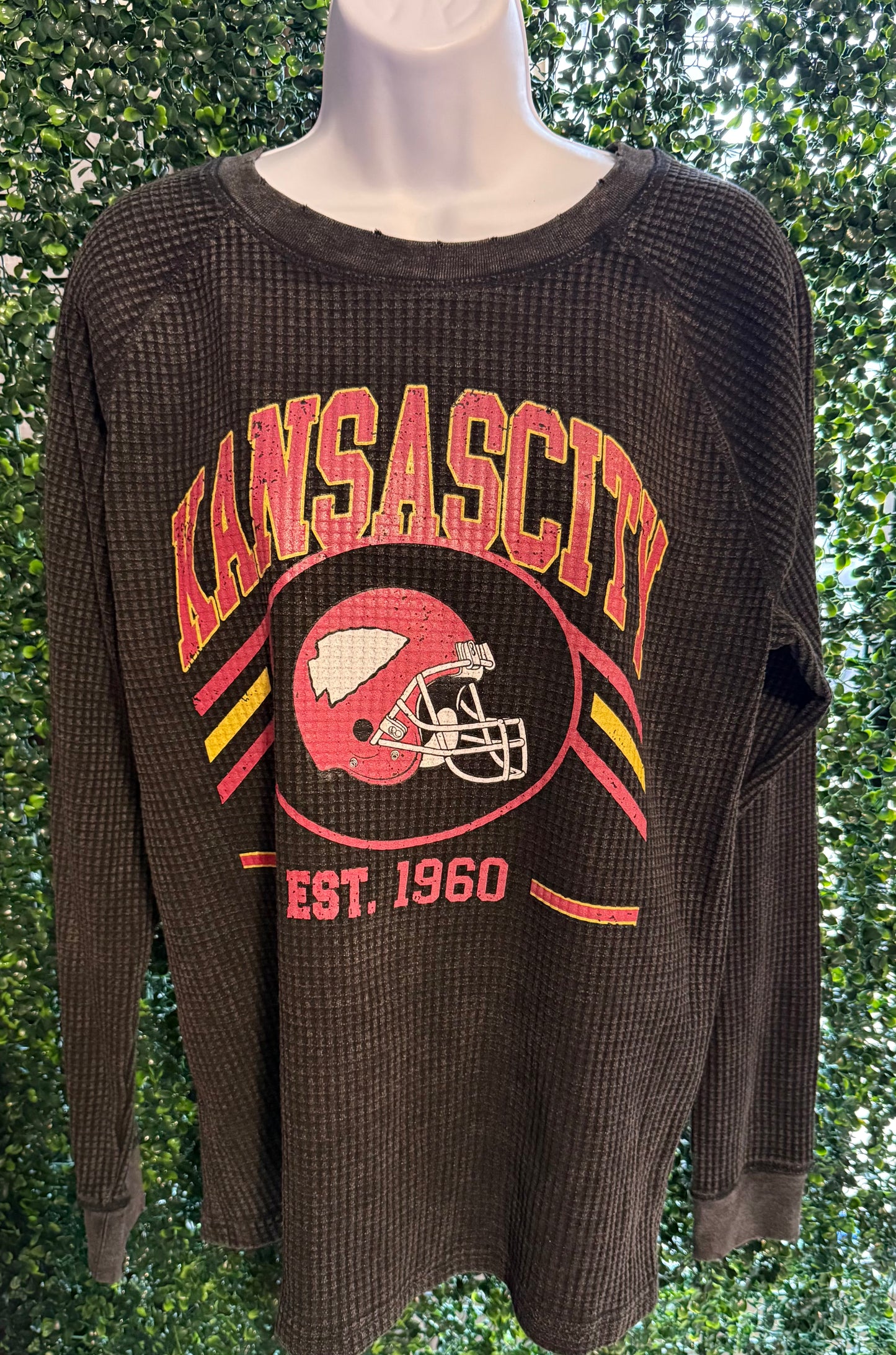 Oversized Waffle Kansas City Ets. 1960 Long Sleeve