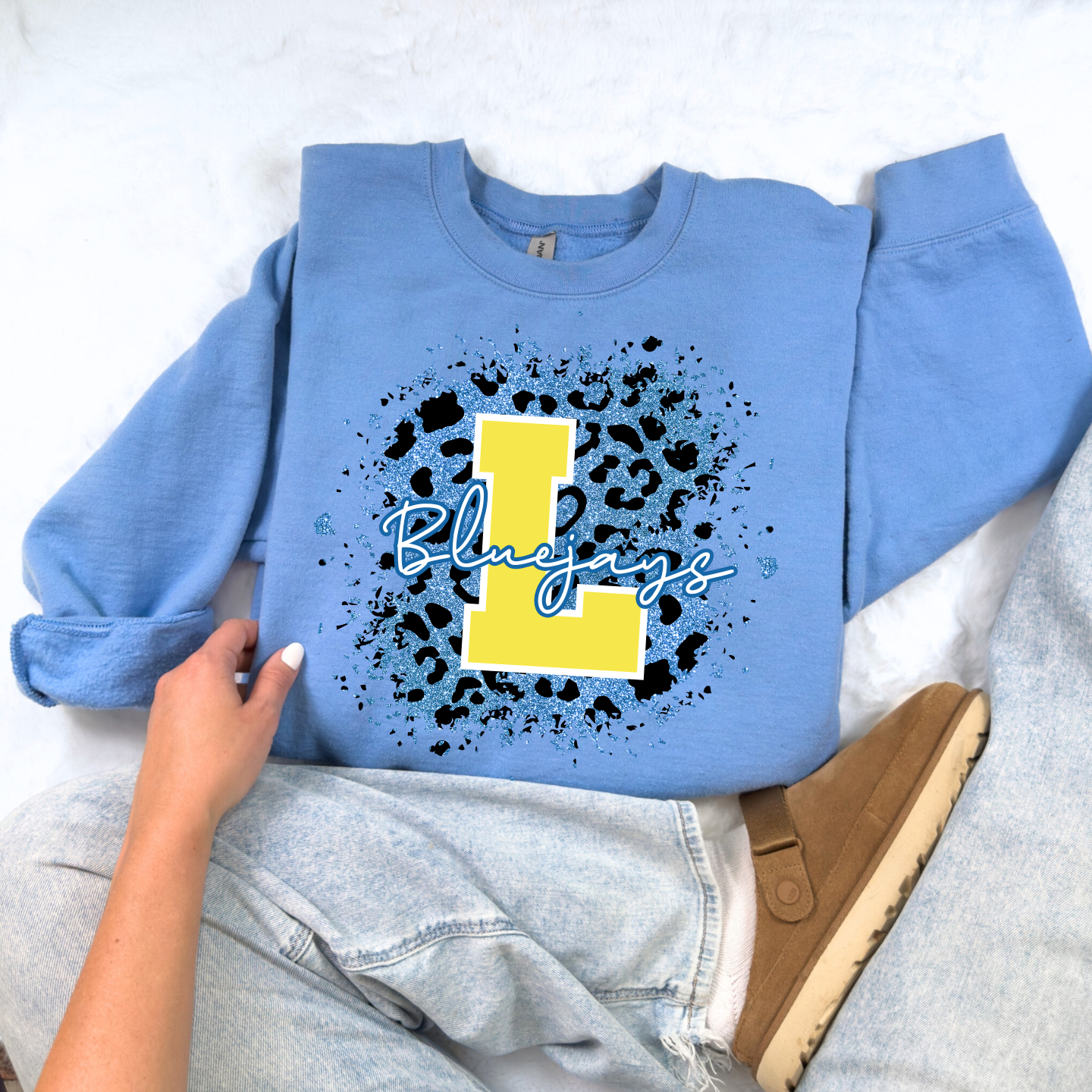 Bluejays Animal Print Glitter