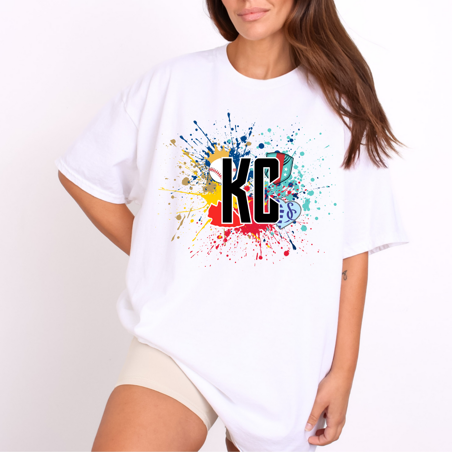KC Sports Splatter Tee – 4 Teams Edition