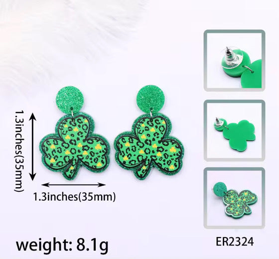 Wild & Lucky Shamrock Earrings