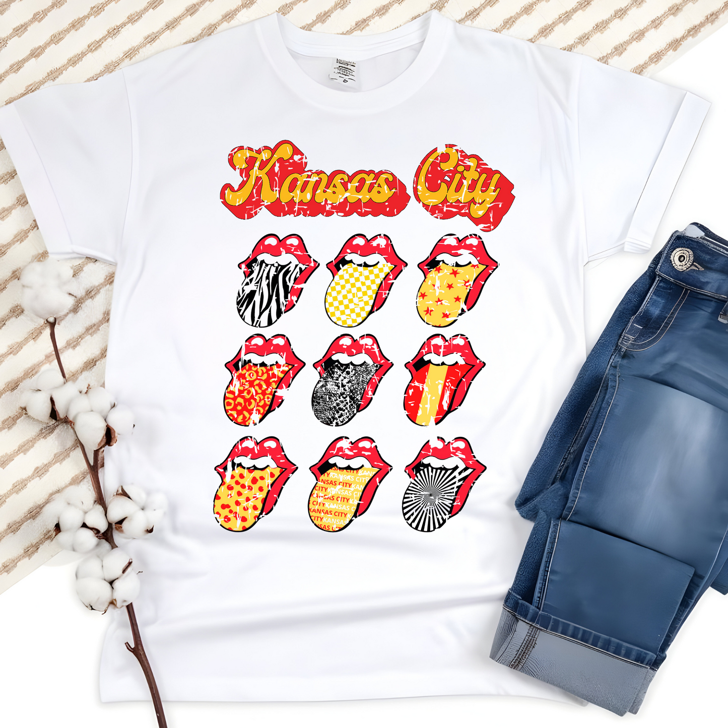 Kansas City Retro Lips Graphic Tee