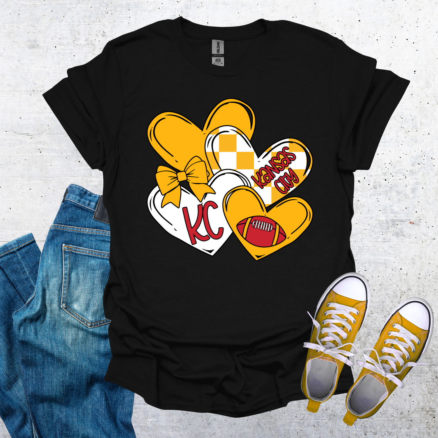 Kansas City Football Heart Collage - Youth
