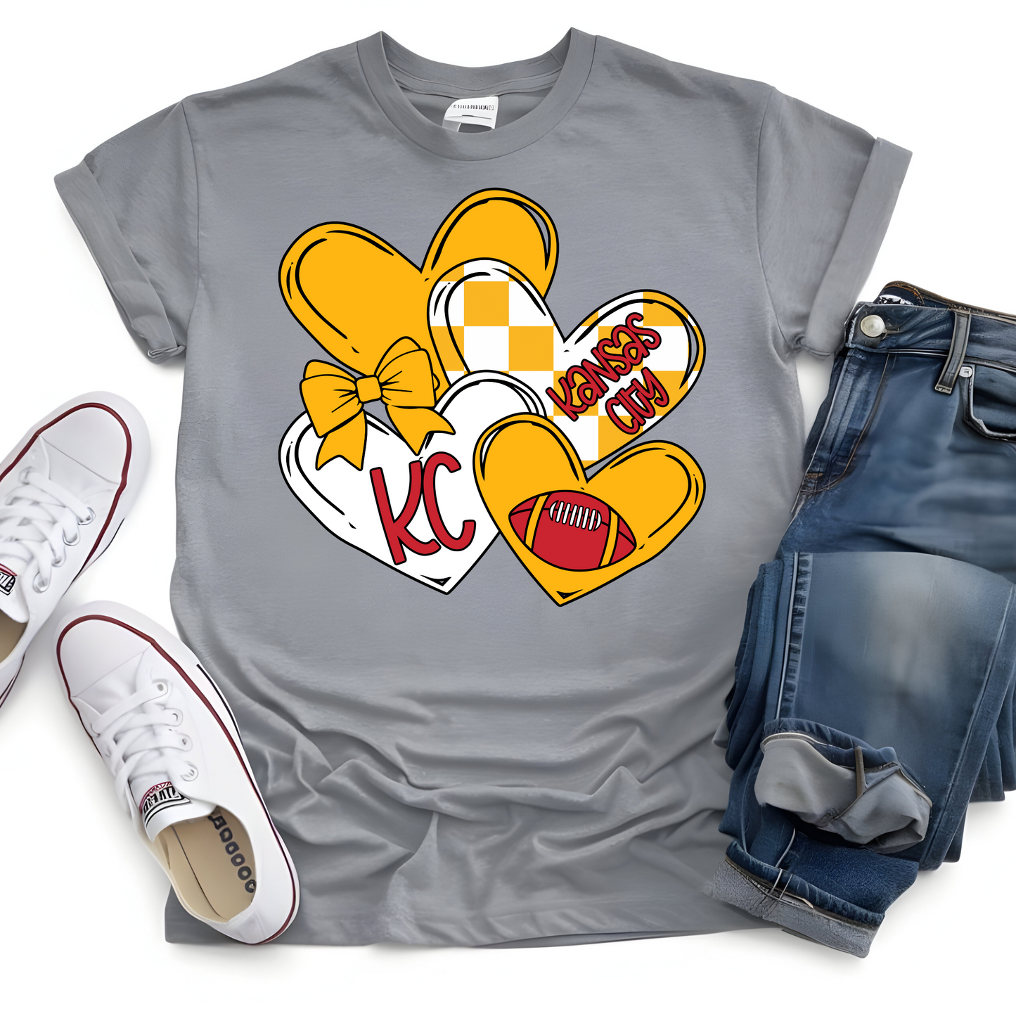 Kansas City Football Heart Collage - Youth