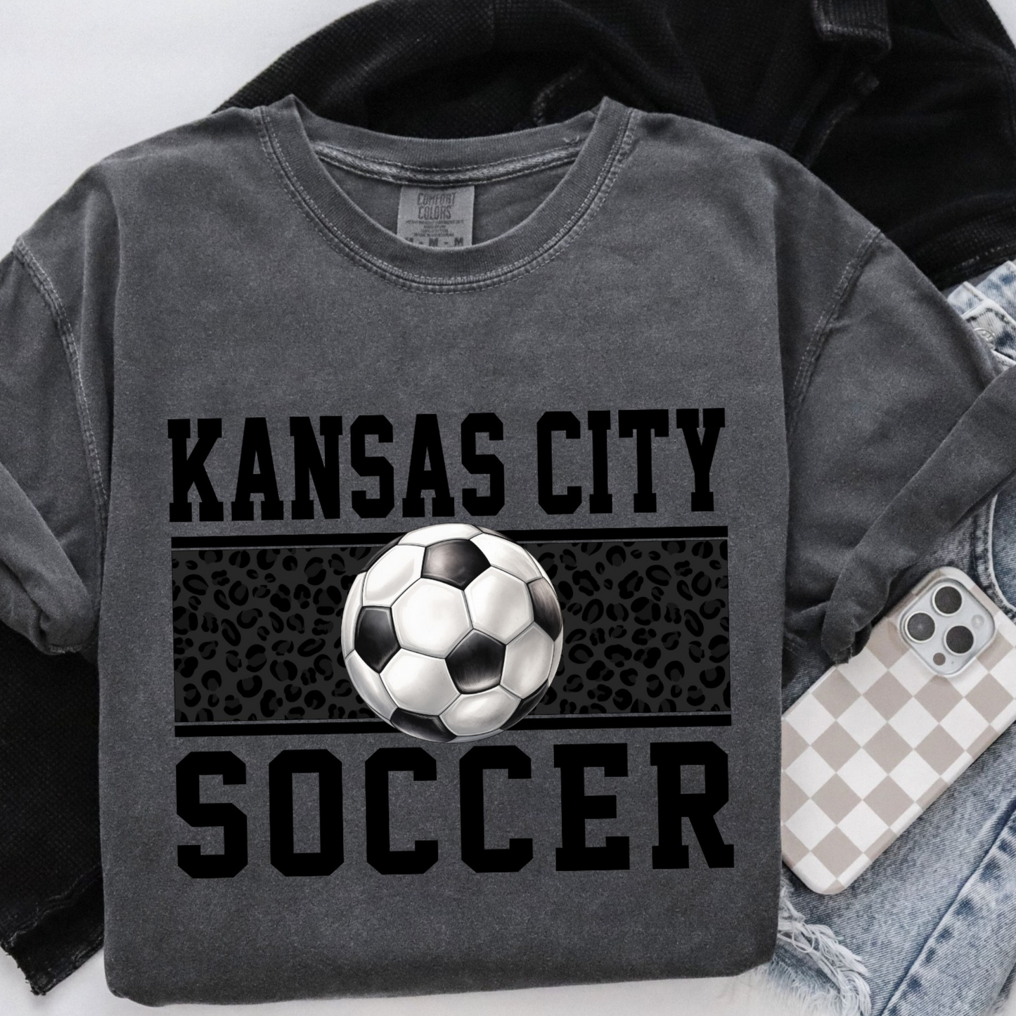 Kansas City Soccer Leopard Print Tee