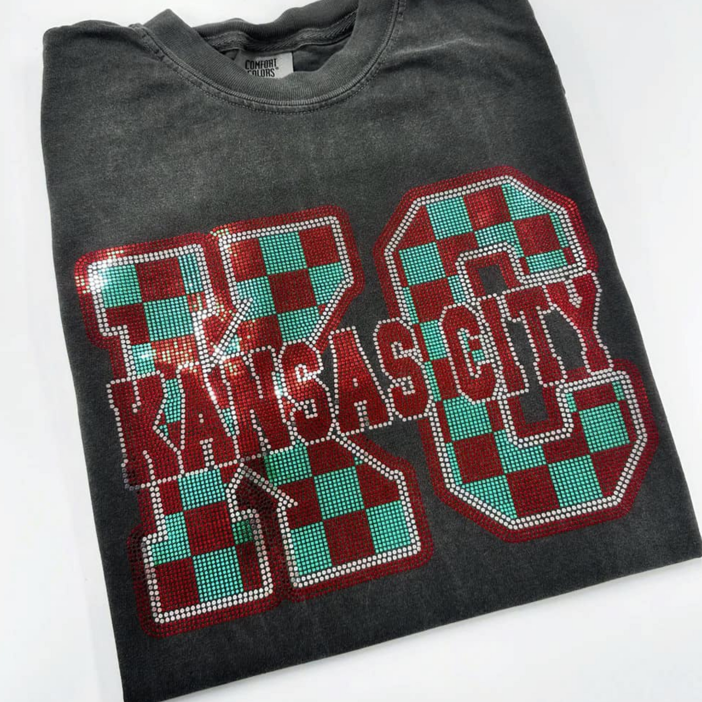 KC Spangle - Teal and Red