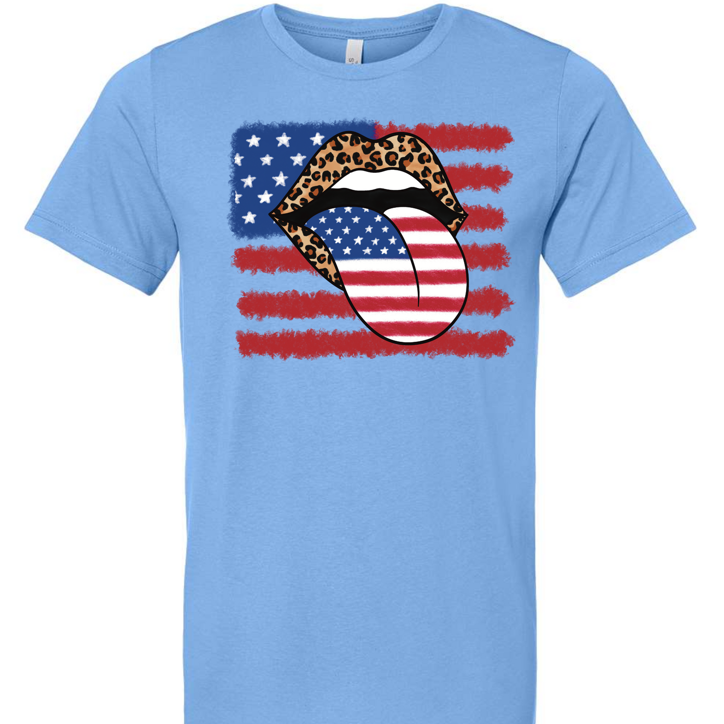 Leopard Patriotic Lips