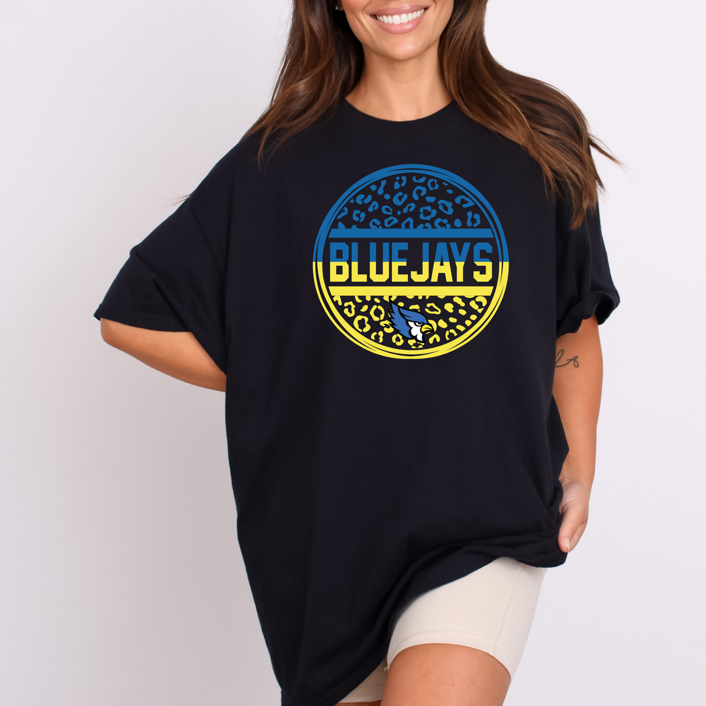 Bluejays Leopard Round - Blue n Yellow (Youth)