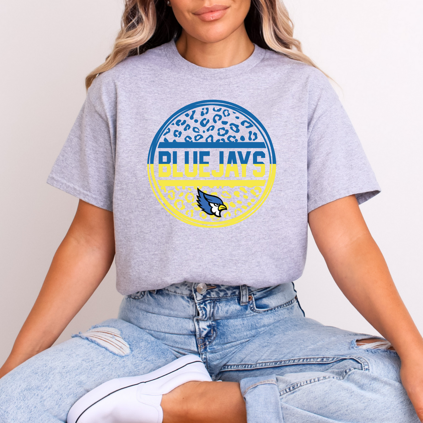 Bluejays Leopard Round - Blue n Yellow (Youth)