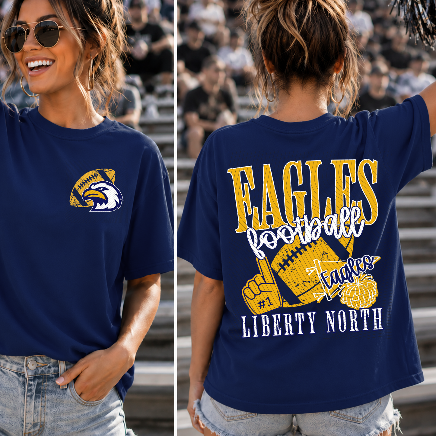 Liberty North Eagles Spirit Mascot Collage Youth