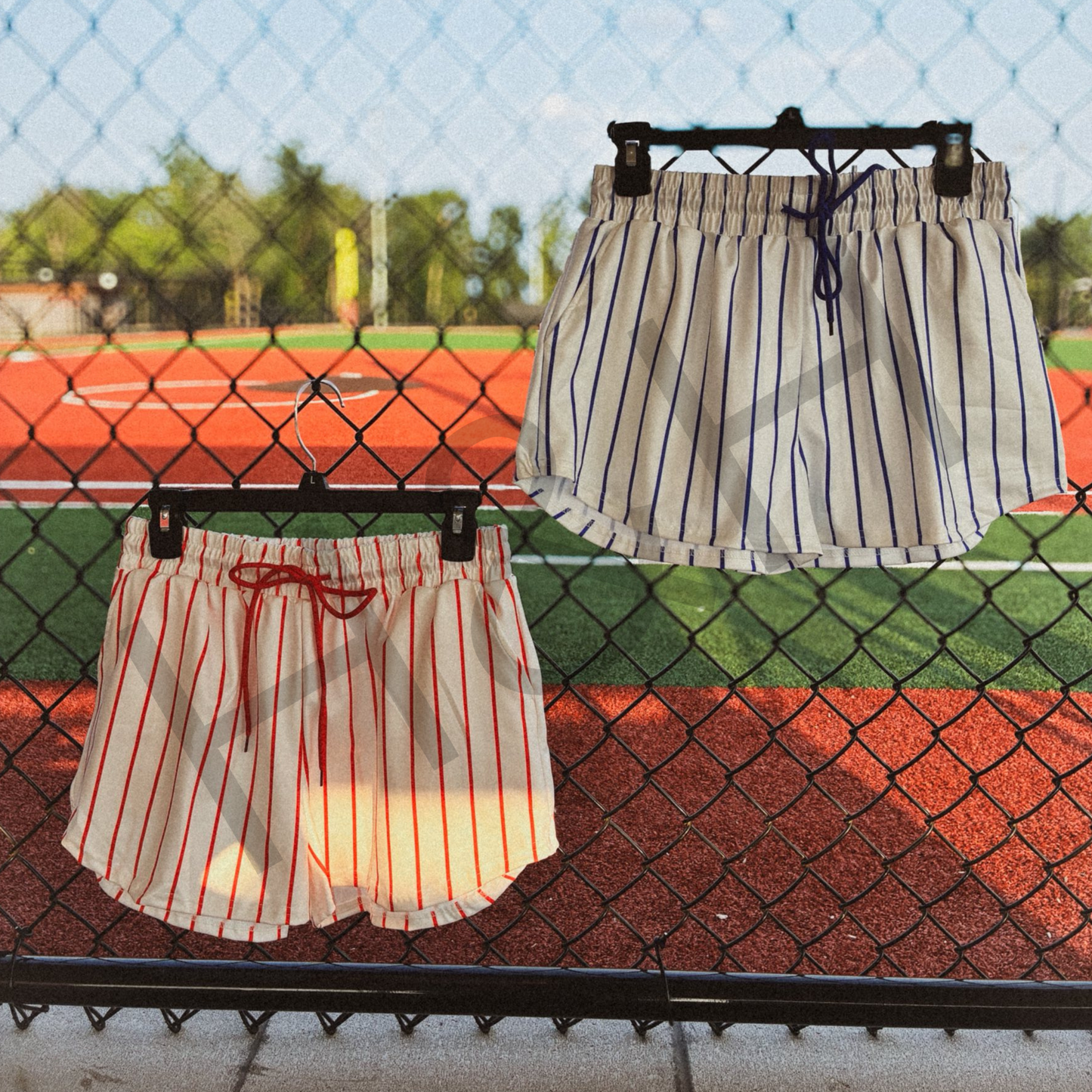 Pin Strip Baseball Shorts