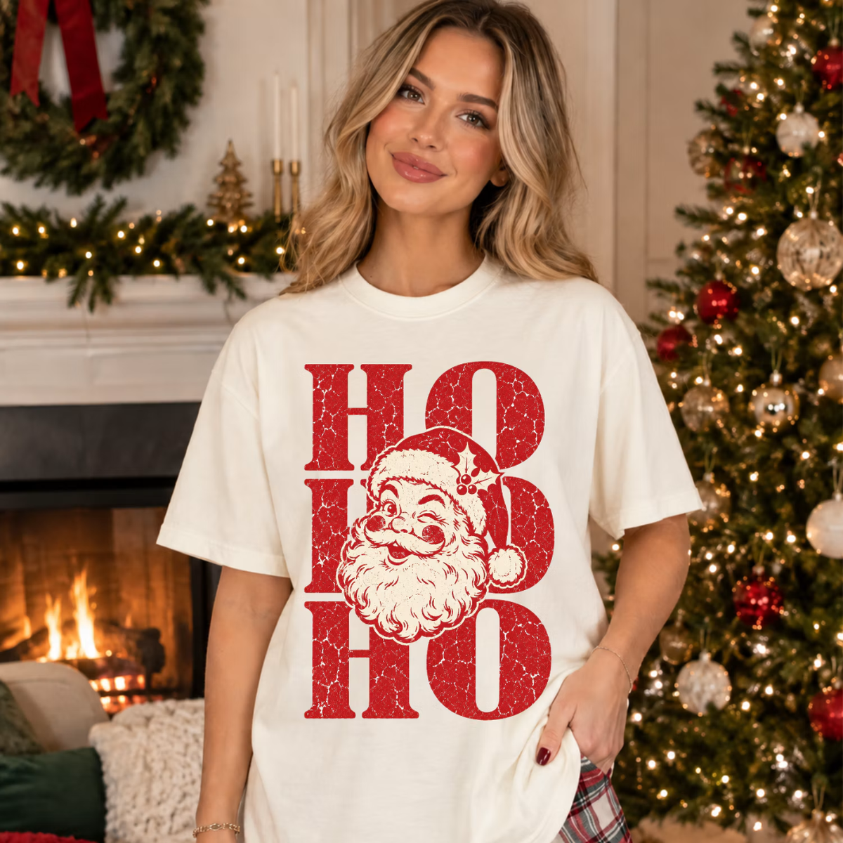Santa Ho, Ho, Ho Distressed