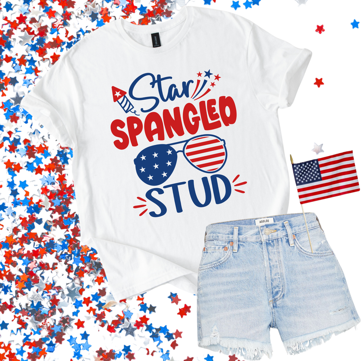 Youth Star Spangled Stud