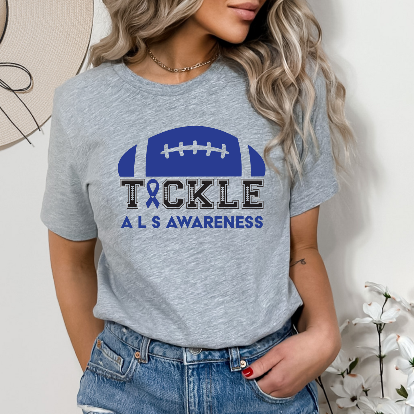 “Tackle ALS Awareness” Football Tee – Game Day Meets Purpose