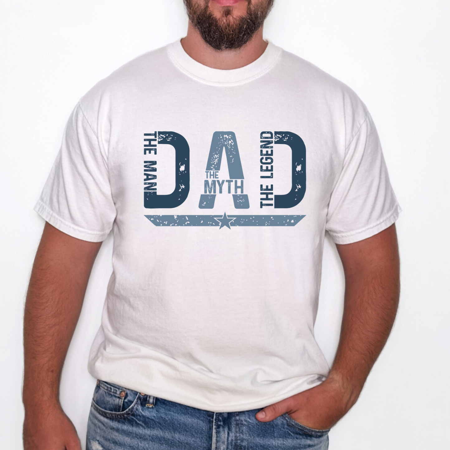 The Man The Myth The Legend Dad T-Shirt | Father's Day Gift for Dad | Vintage Distressed Graphic Tee