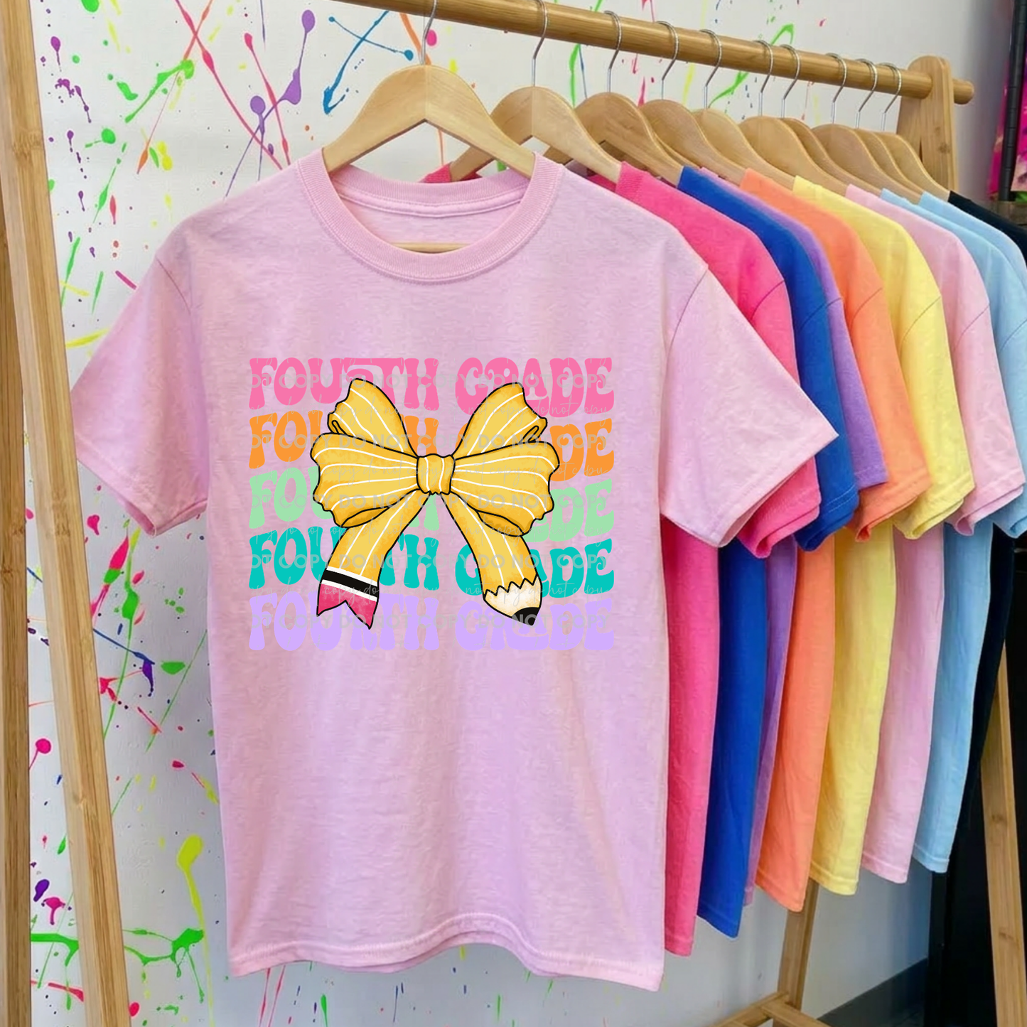 Wavy Grade Pencil Bow Youth T-Shirt
