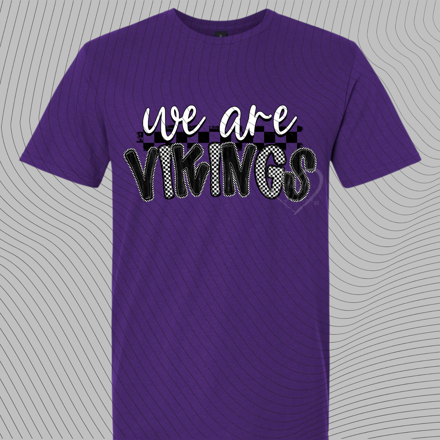 We are Vikings Black Doodle Letters Youth