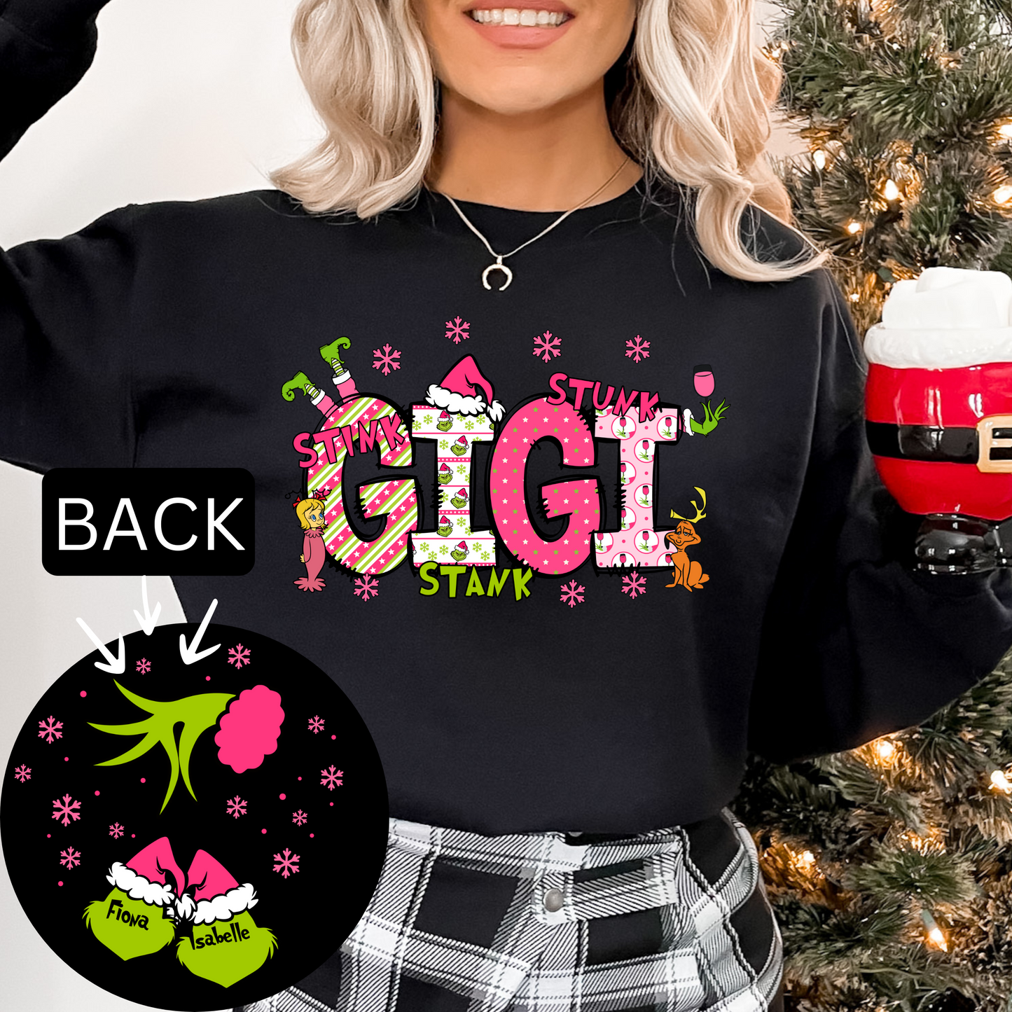 Gigi's Holiday Sweatshirt – Custom Family Names Design