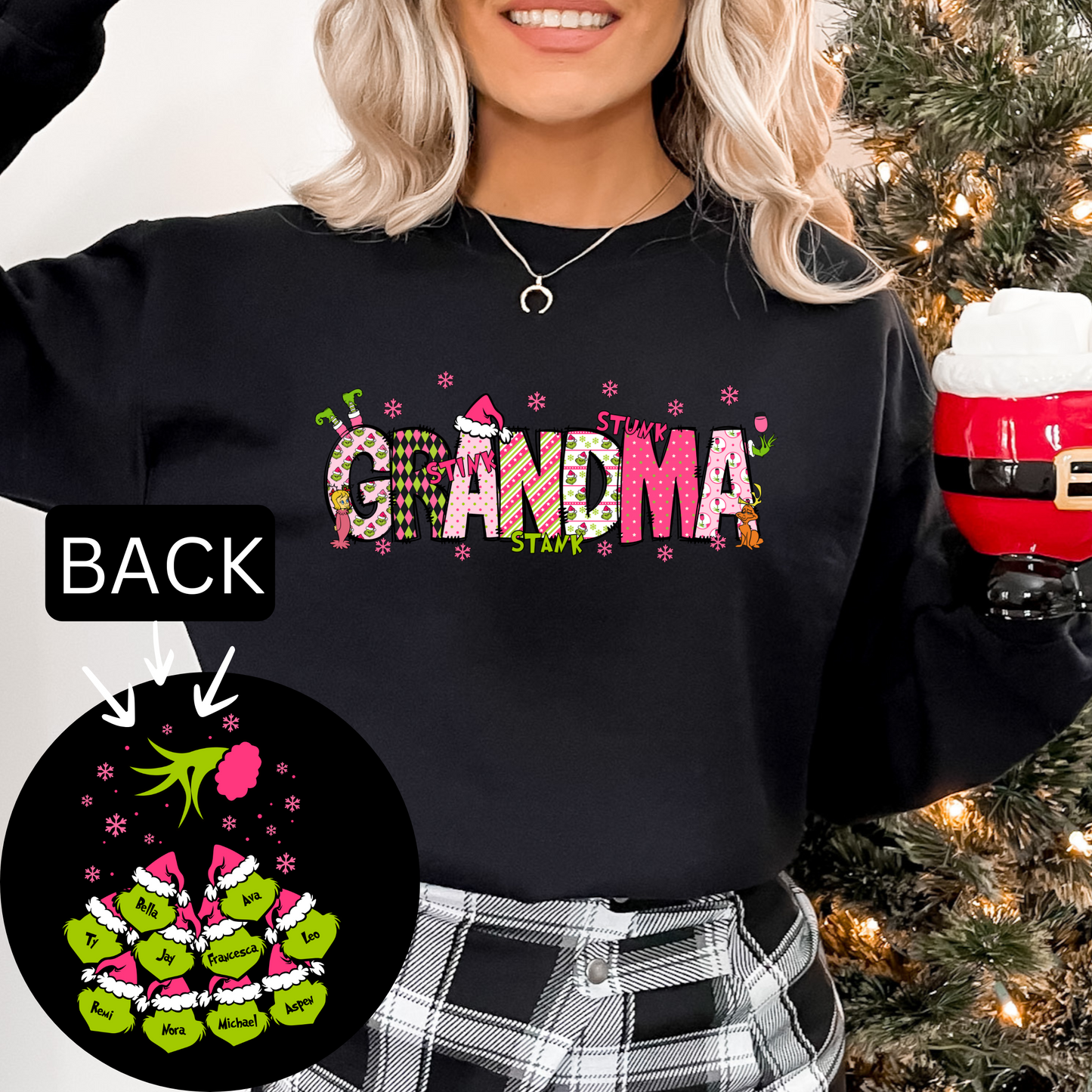 Grandma's Holiday Sweatshirt – Personalized Family Design