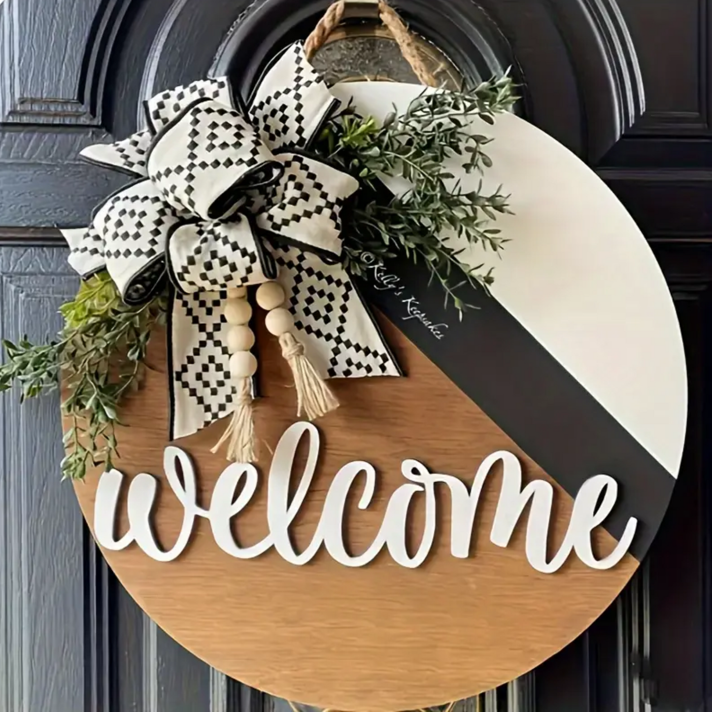 Rustic Wooden Welcome Sign