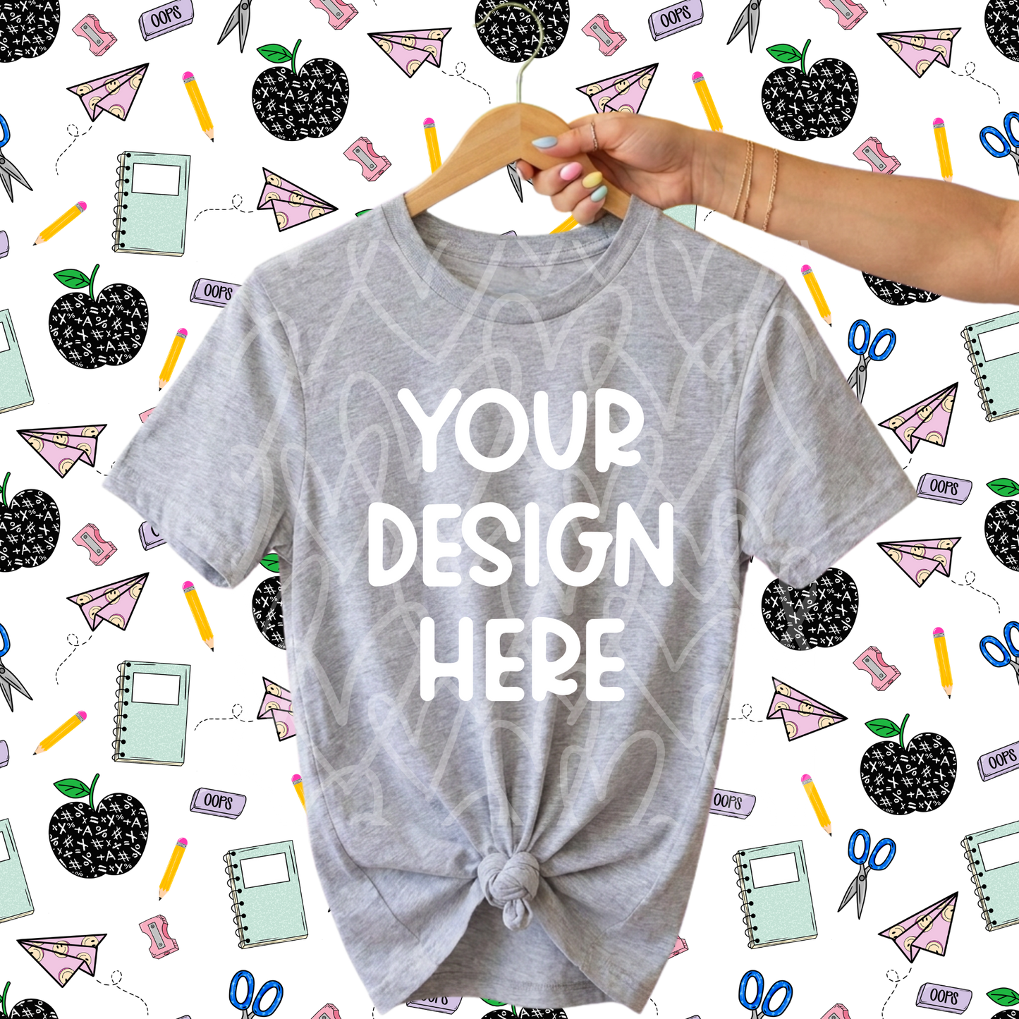 Back-to-School Gildan Youth Heavy Cotton T-Shirt Mockup| PNG Digital Download | 300 DPI