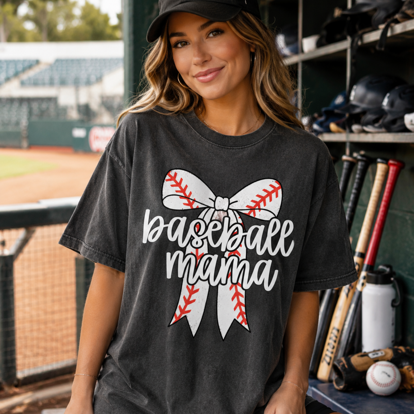 Baseball Mama Bow