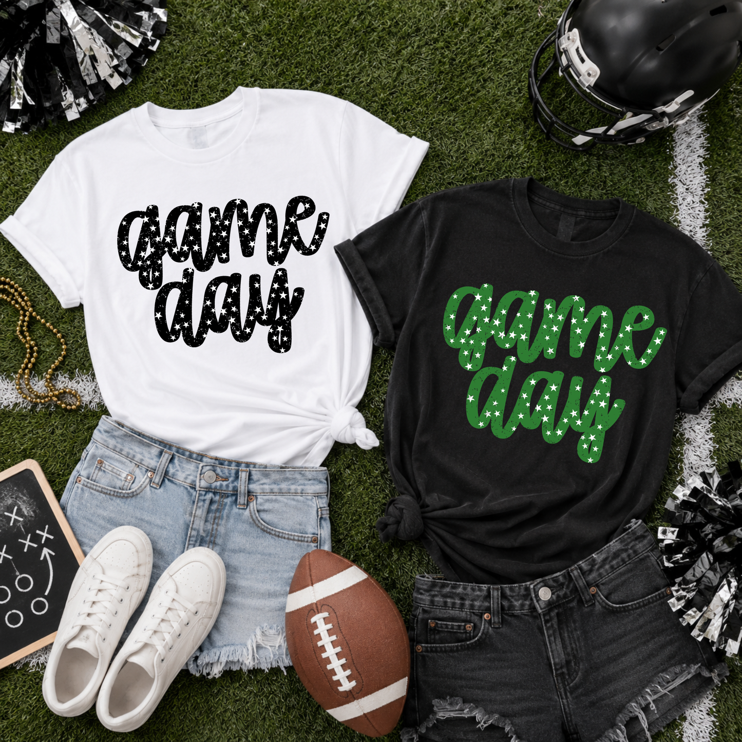 Youth Game Day | Distressed Spirit Wear | Black and Green
