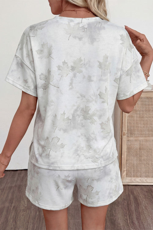 White Woodland Camo Lounge Set
