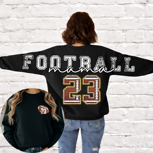 Custom Football Mom Large Back Number - Number