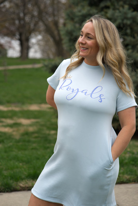 Cozy fit Rhinestone Dress with Pockets!