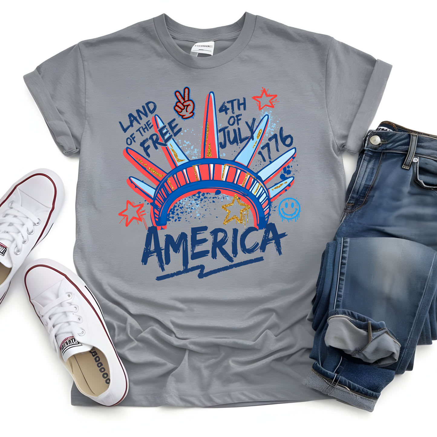 4th of July Crown Graffiti