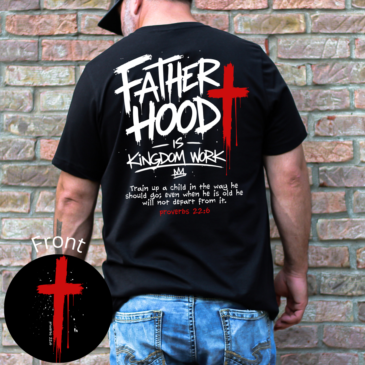 Fatherhood Is Kingdom Work Graffiti Shirt | Christian Dad Streetwear Tee