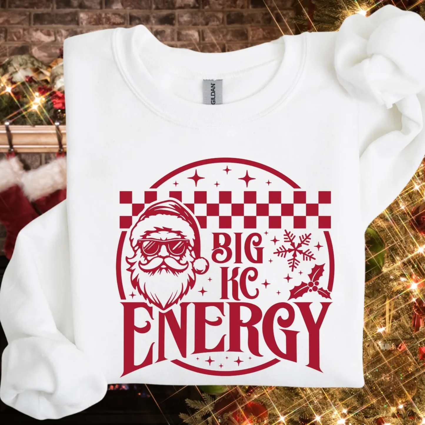 Big KC Energy Christmas Sweatshirt – Kansas City Holiday Spirit Crewneck