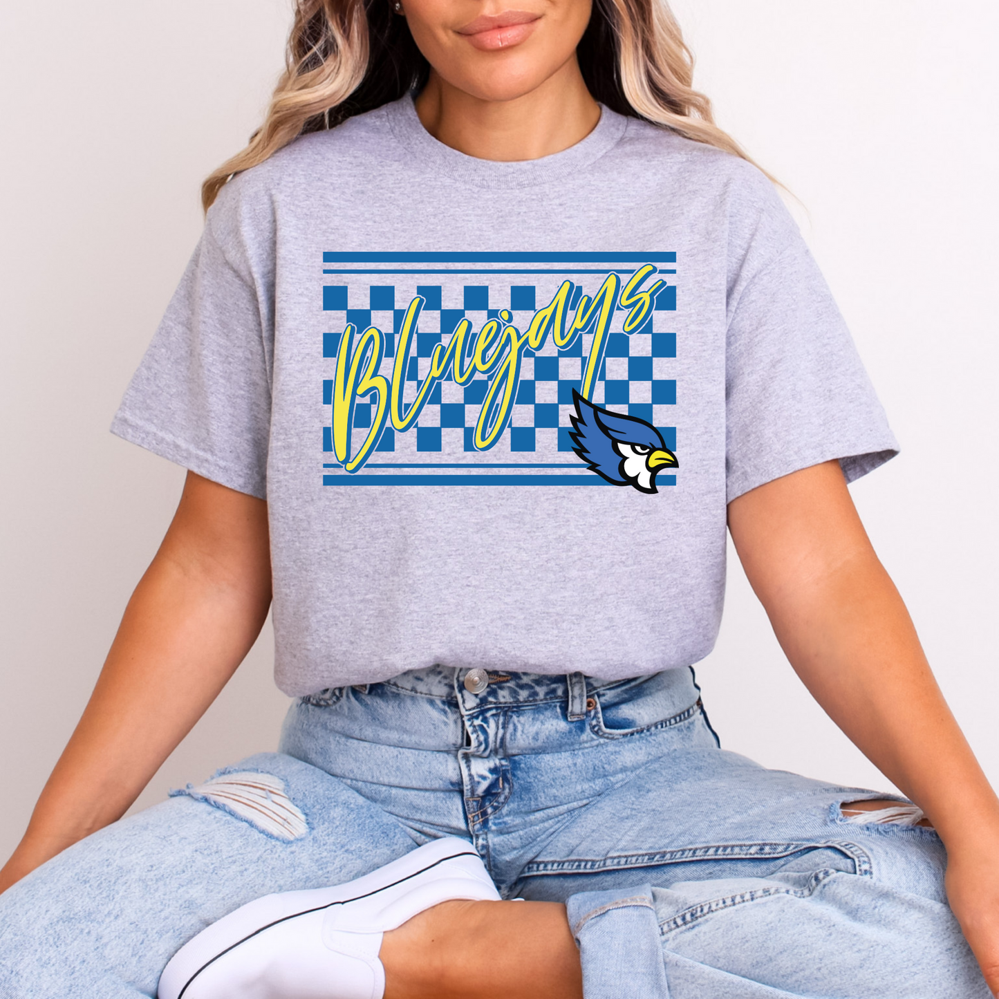 Bluejays Checkered Script (Youth)