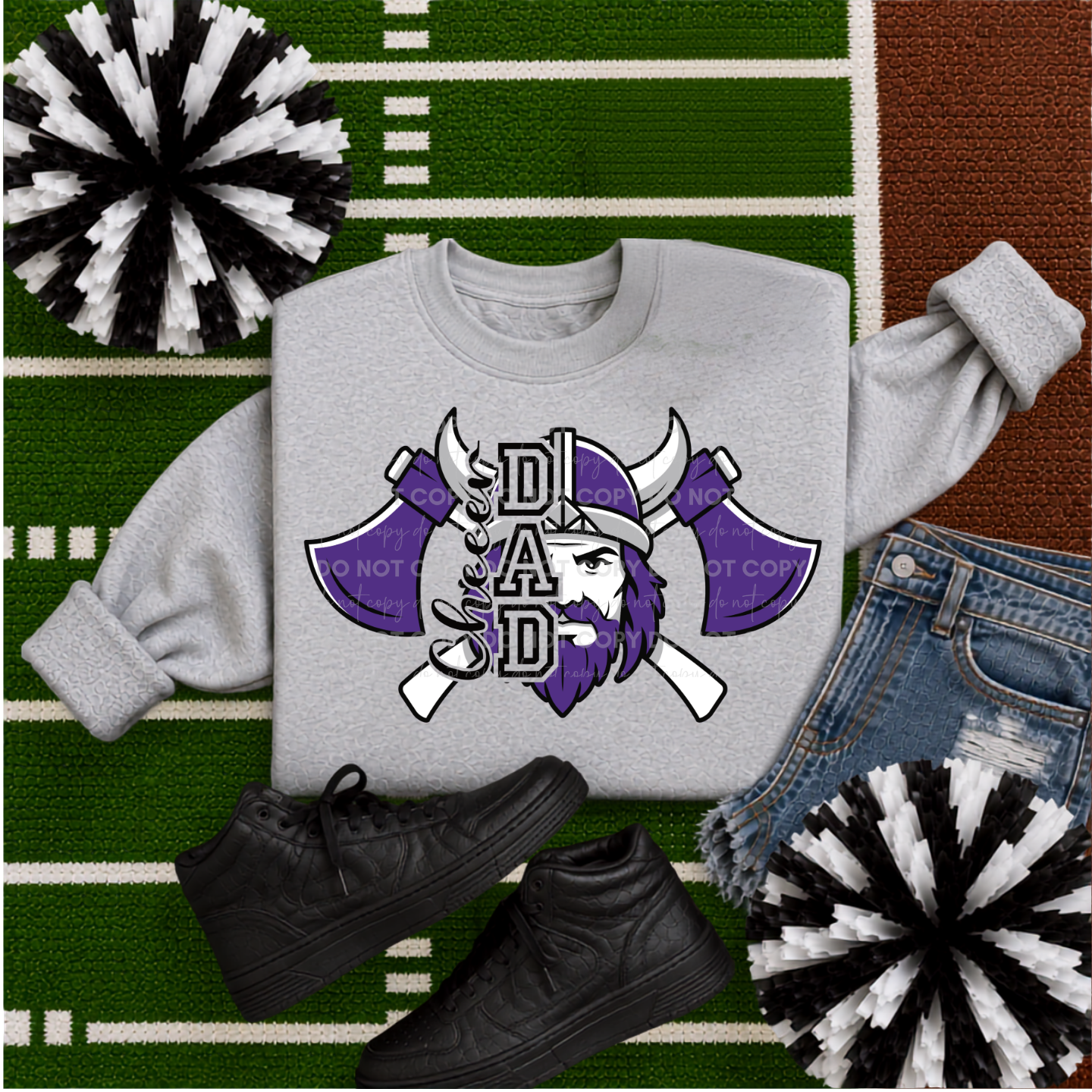 Cheer Dad Viking Cutout