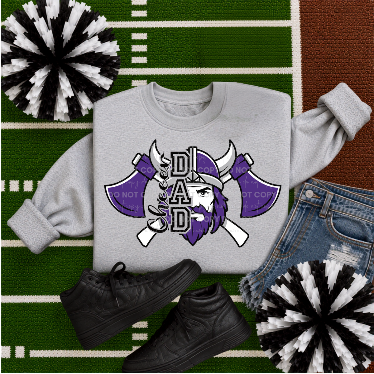 Cheer Dad Viking Cutout