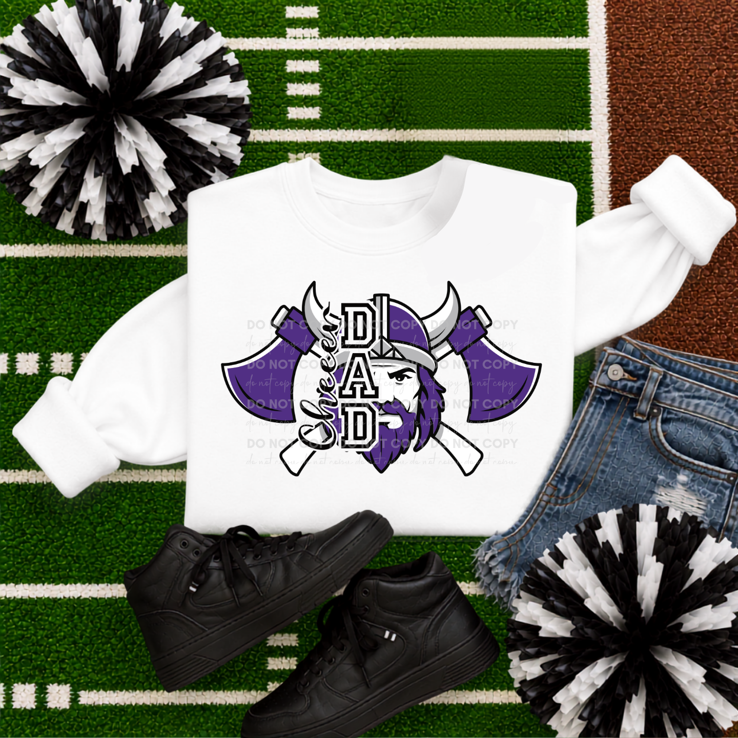 Cheer Dad Viking Cutout