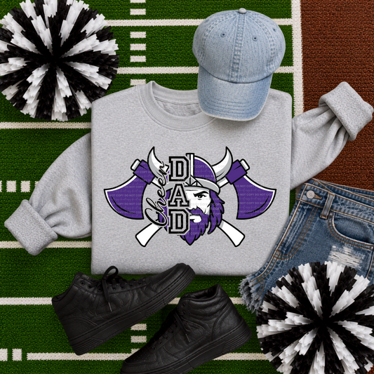 Cheer Dad Viking Cutout