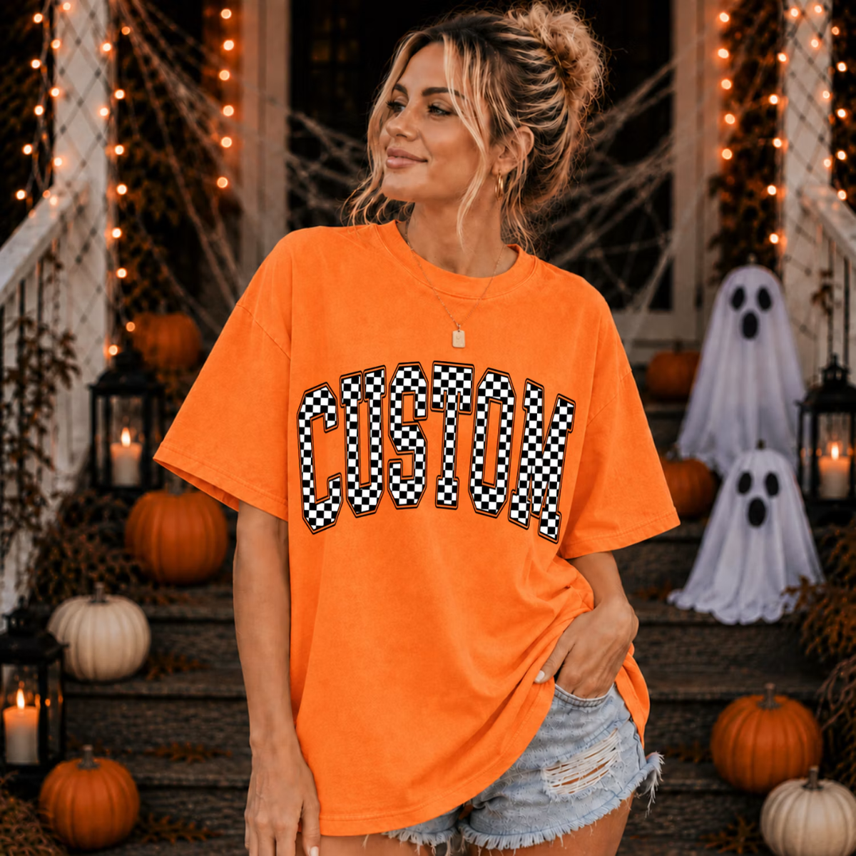Custom Checkered Varsity Arch | Custom Word